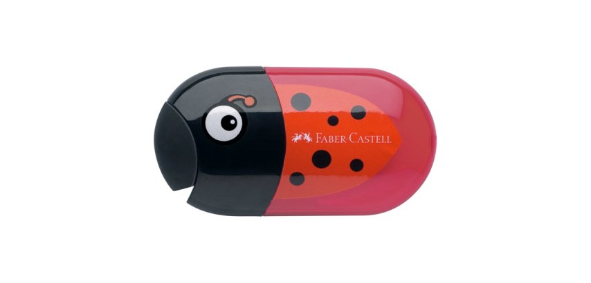 Faber-Castell 183526 temperino Temperamatite manuale Nero, Rosso