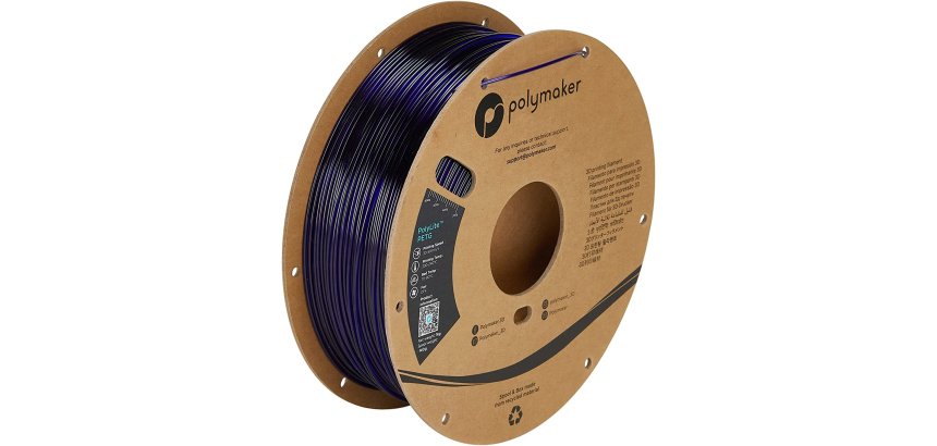 Polymaker PB01032 3D-Druckmaterial PETg (polyethylenterephthalat-glykol), Blau, Transparent 1 kg