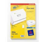 Etichette adesive J8168 - in carta - angoli arrotondati - inkjet - permanenti - 199,6 x 143,5 mm - 2 et/fg - 25 fogli - bianco - Avery