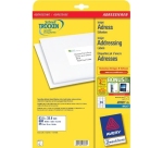 Etichette adesive J8159 - in carta - angoli arrotondati - inkjet - permanenti - 63,5 x 33,9 mm - 24 et/fg - 25 fogli - bianco - Avery