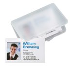 Etui pour cartes de visite-Box, transparent, mat