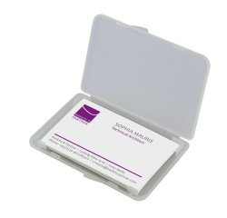 Etui pour cartes de visite-Box, transparent, mat