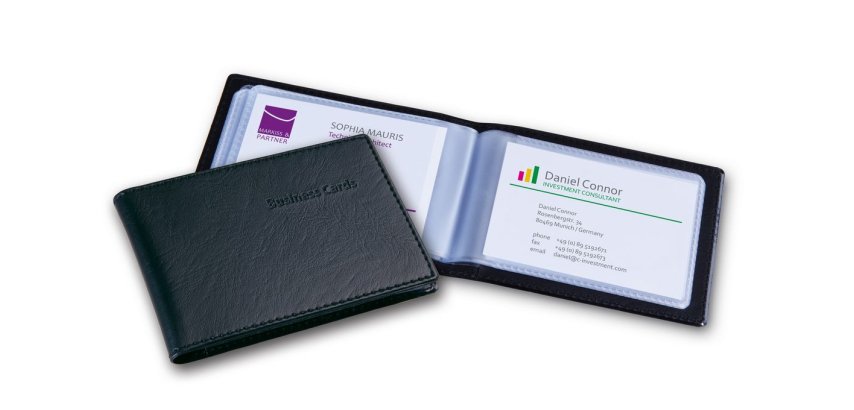 Pochette pour cartes de visite, pour 40 cartes de