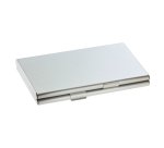 Etui pour cartes de visite 'Twin', aluminium, argent
