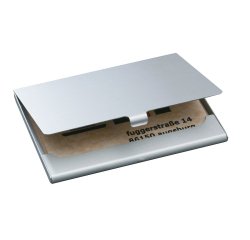 étui pour cartes de visite 'Alu', aluminium, argent