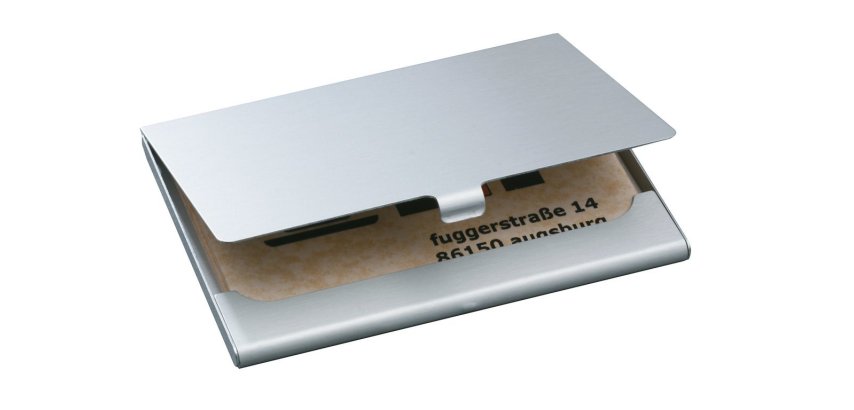 étui pour cartes de visite 'Alu', aluminium, argent