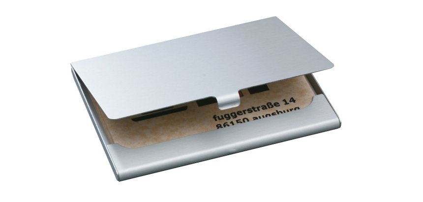 étui pour cartes de visite 'Alu', aluminium, argent
