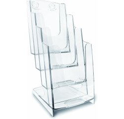 ARDA 70A64 literature rack 4 shelves Transparent
