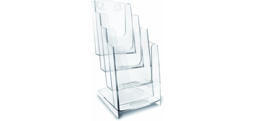 ARDA 70A64 literature rack 4 shelves Transparent