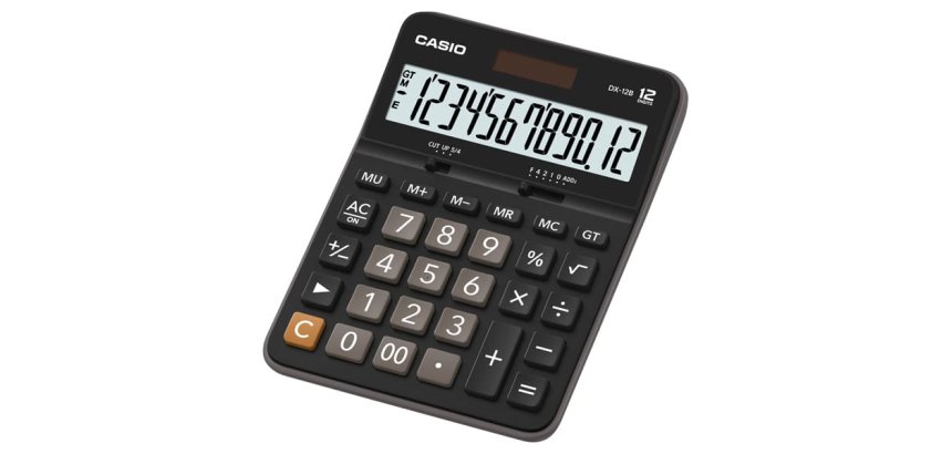 Calcolatrice da tavolo DX-12B - 12 cifre - nero - Casio