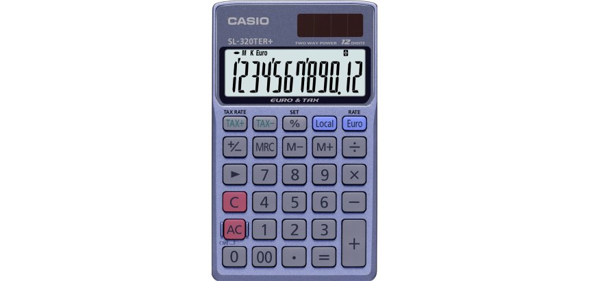 Casio SL-320TER+ calcolatrice Tasca Calcolatrice di base Blu