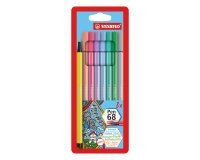 Pennarelli Pen 68 - colori assortiti pastello - Stabilo - busta 8 pezzi