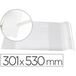 Couvre-livres liderpapel nº30 pvc transparent 13/100e 296x530mm avec rabat adhésif adaptable