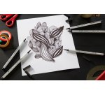 Feutre stabilo creative tips arty encre base eau pointes   assorties coloris noir etui 5 unites