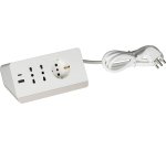 bticino S3711DBU prolunghe e multiple 2 m 3 presa(e) AC Interno Bianco
