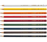 Crayon couleur stabilo all mine grasse adapte toutes surfaces aquarellable finition tete trempee coloris bleu