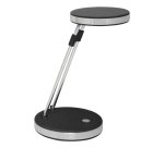 Lampe bureau maulpuck led basse consommation classe a 5wcordon 1,7m bras extensible   185 a 330mm coloris noir