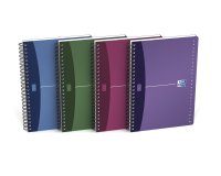 Répertoire Oxford office Urban mix A5 ligné 7mm 180 pages reliure spirale couverture polypro coloris assortis