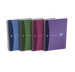 Répertoire Oxford office Urban mix A5 ligné 7mm 180 pages reliure spirale couverture polypro coloris assortis