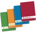 Blocco Quablock Original - collato - A4 - 1 rigo - 80 gr - 50 fogli - 4 fori - Pigna