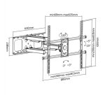 ITB RO17.99.1207 Supporto TV a parete 2,29 m (90") Nero
