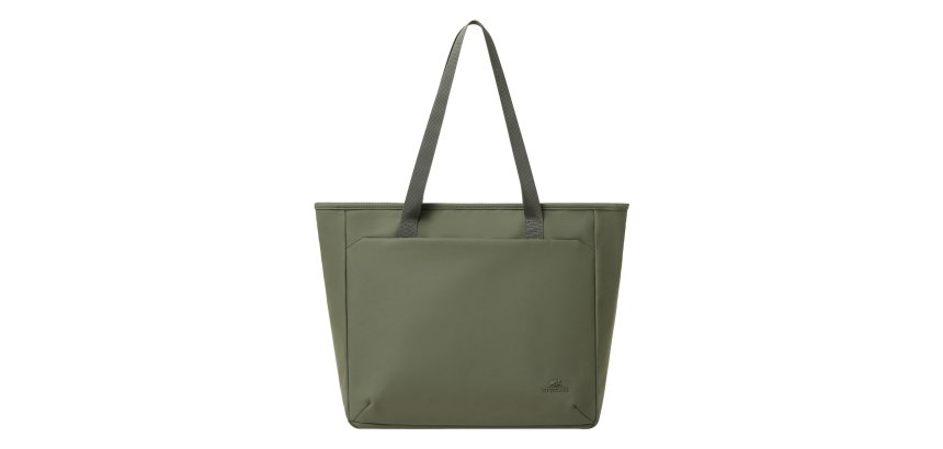 Rivacase Eden PU leather, Polyester, Recycled polyethylene terephthalate (rPET) Olive Woman Tote bag