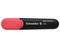 Surligneur schneider job pointe biseautee rechargeable avec maxx 660 refill station  resiste evaporation rouge