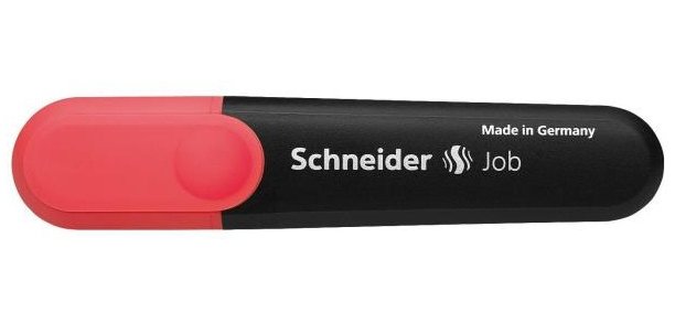 Surligneur schneider job pointe biseautee rechargeable avec maxx 660 refill station  resiste evaporation rouge