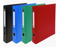 Classeur carton exacompta remborde pvc capacite 370     feuilles 4 anneaux dos de 60  mm dim 32x29 cm coloris