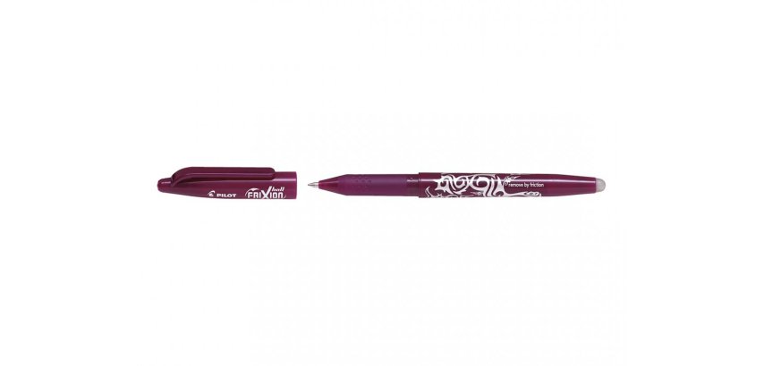 Roller pilot frixion ball pointe moyenne 0,7mm encre gel thermosensible effaçable rechargeable coloris rouge-bordeaux
