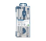 Compas liderpapel micrométrique articulé circonférence 38cm allonge vis réglage rapide bague universelle mine 2mm étui