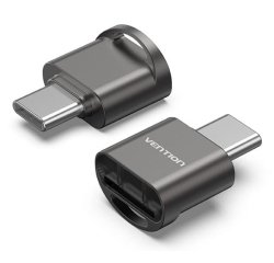 Vention CLMH0 lector de tarjeta USB 2.0 Type-C Gris