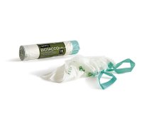 Biosacco per immondizia - 42x42 cm - 10 L - 19 micron - bianco - Perfetto - rotolo da 15 sacchi