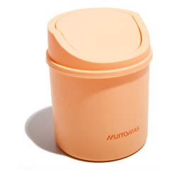 Muitomas DESKBINPF trash can Round Plastic Peach
