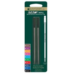 Recharge bille monteverde cross m pointe moyenne        coloris bleu blister 2 unites