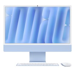 Apple iMac 24"Retina Display 4,5K, Chip M4 con CPU 10-core, GPU 10-core, 16GB, 256GB SSD, Blu