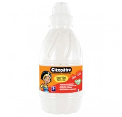 Colle vinylique cléopâtre blanche recharge tous types travaux maison bureau nettoyage facile sans solvant flacon 500gr