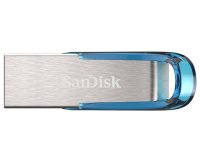SanDisk Ultra Flair lecteur USB flash 128 Go USB Type-A 3.2 Gen 1 (3.1 Gen 1) Bleu, Argent