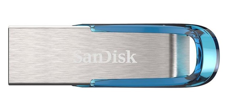 SanDisk Ultra Flair lecteur USB flash 64 Go USB Type-A 3.2 Gen 1 (3.1 Gen 1) Bleu, Argent
