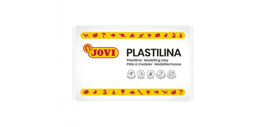 Pâte à modeler jovi plastilina végétale coloris blanc 350g