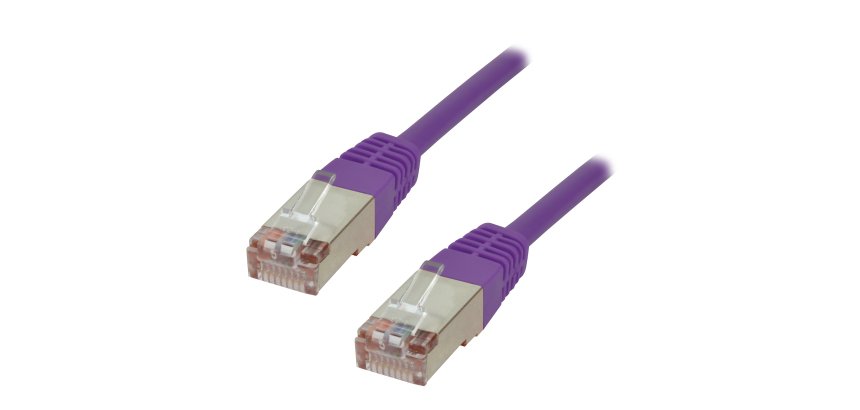 MCL Cable RJ45 Cat5E 1.0 m Purple câble de réseau Violet 1 m F/UTP (FTP)