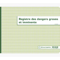 Piqûre 24x32cm - Registre des dangers graves et imminents - 20 pages