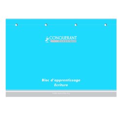 Bloc Ecriture Conquerant Classique Endosse 4 Trous 210X297 Paysage 160P 90G Dl3/10 Aqua