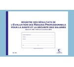 Registre elve resultats evaluation risques pro        210x297mm 29 tableaux ouverts foliotes 60 pages