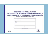 Registre elve resultats evaluation risques pro        210x297mm 29 tableaux ouverts foliotes 60 pages