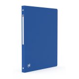 Classeur Oxford Memphis A4 dos 20mm 4 anneaux ronds couverture polypro bleu