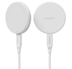 Cygnett ChargePuck Qi2.0 Cuffie, Smartphone Bianco USB Carica wireless Ricarica rapida Interno