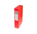 Boîte classement exacompta exabox carte lustrée 7/10e a4+ 25x33cm dos 6cm coloris rouge