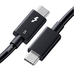 DLH DY-TU5505B Câble Thunderbolt 1 m 120 Gbit/s Noir