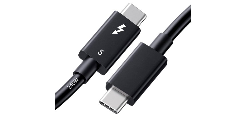 DLH DY-TU5505B Câble Thunderbolt 1 m 120 Gbit/s Noir